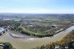 MEANDROS QUE VUELVEN A SER PARTE DEL RÍO Vista área del meandro de La Roza, en Alfaro, La Rioja.