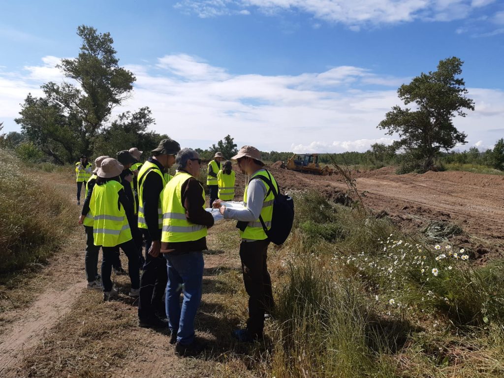 Visita a los trabajos del Soto de Alfaro (La Rioja) durante el monitoreo del Programa LIFE