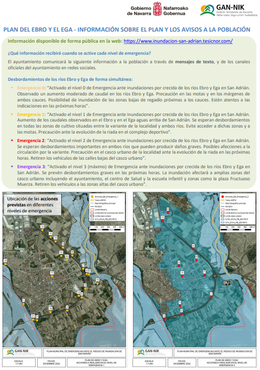 Pantallazo Plan Municipal de Protección ante inundaciones - ejemplo de San Adrián